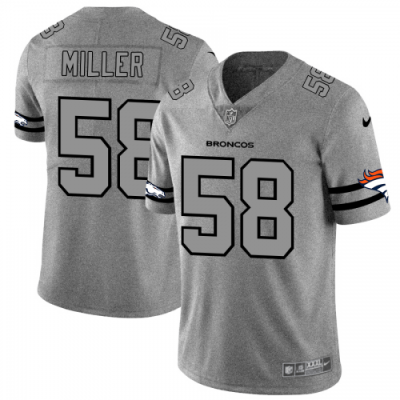 Denver Denver Broncos #58 Von Miller Nike Gray Gridiron II Vapor Untouchable Limited NFL Jersey