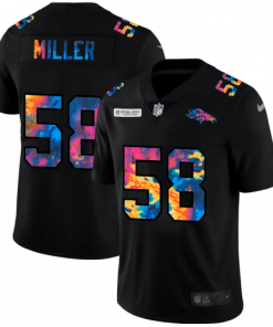 Denver Denver Broncos #58 Von Miller Nike Multi-Color Black 2020 NFL Crucial Catch Vapor Untouchable Limited Jersey