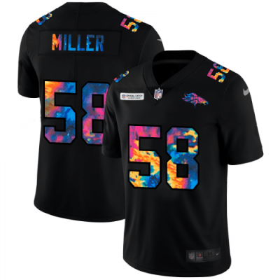 Denver Denver Broncos #58 Von Miller Nike Multi-Color Black 2020 NFL Crucial Catch Vapor Untouchable Limited Jersey