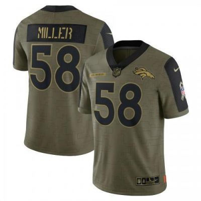 Denver Denver Broncos #58 Von Miller Olive Nike Salute To Service Limited Player Jersey