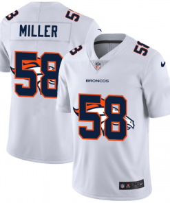 Denver Denver Broncos #58 Von Miller White Nike Team Logo Dual Overlap Limited NFL Jersey