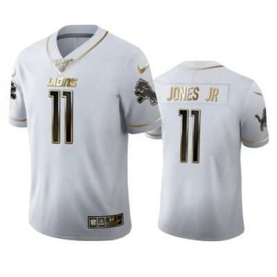 Detroit Lions #11 Marvin Jones Jr Nike White Golden Edition Vapor Limited NFL 100 Jersey