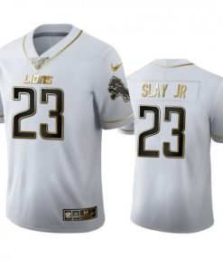 Detroit Lions #23 Darius Slay Jr Nike White Golden Edition Vapor Limited NFL 100 Jersey