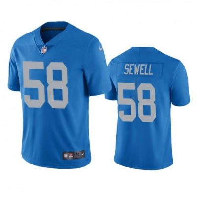 Detroit Lions #58 Penei Sewell Blue Throwback Stitched NFL Vapor Untouchable Limited Jersey