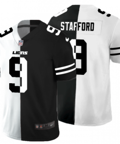 Detroit Lions #9 Matthew Stafford Black V White Peace Split Nike Vapor Untouchable Limited NFL Jersey
