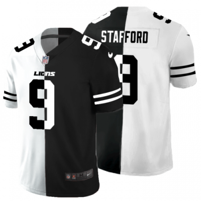 Detroit Lions #9 Matthew Stafford Black V White Peace Split Nike Vapor Untouchable Limited NFL Jersey