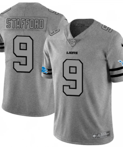 Detroit Lions #9 Matthew Stafford Nike Gray Gridiron II Vapor Untouchable Limited NFL Jersey