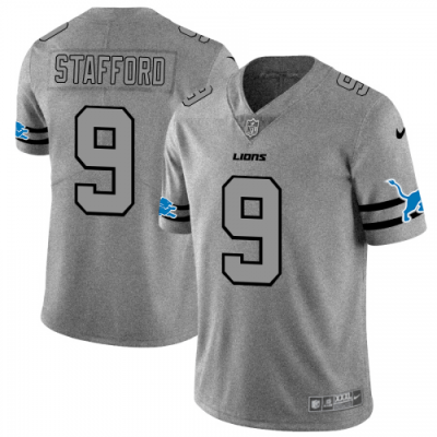 Detroit Lions #9 Matthew Stafford Nike Gray Gridiron II Vapor Untouchable Limited NFL Jersey