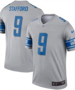 Detroit Lions #9 Matthew Stafford Nike Inverted Legend Jersey Gray