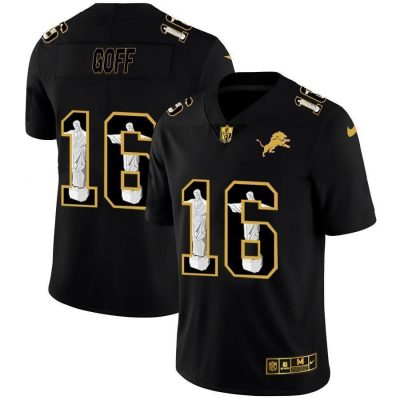 Detroit Lions #16 Jared Goff Nike Carbon Black Vapor Cristo Redentor Limited NFL Jersey