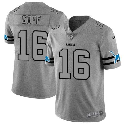 Detroit Lions #16 Jared Goff Nike Gray Gridiron II Vapor Untouchable Limited NFL Jersey