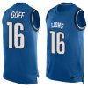Detroit Lions #16 Jared Goff Blue Team Color Stitched NFL Limited Tank Top Jersey