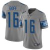 Detroit Lions #16 Jared Goff Gray Stitched NFL Limited Inverted Legend Jersey