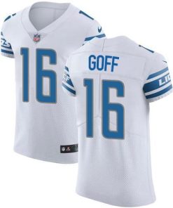 Detroit Lions #16 Jared Goff White Stitched NFL New Elite Jersey