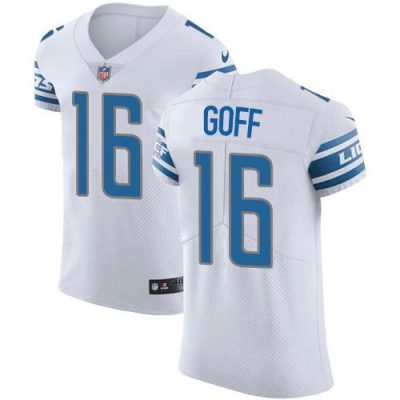 Detroit Lions #16 Jared Goff White Stitched NFL New Elite Jersey