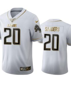 Detroit Lions #20 Barry Sanders Nike White Golden Edition Vapor Limited NFL 100 Jersey