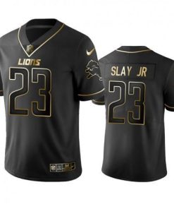 Detroit Lions #23 Darius Slay Jr Stitched NFL Vapor Untouchable Limited Black Golden Jersey