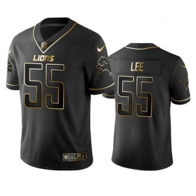 Detroit Lions #55 Eric Lee Stitched NFL Vapor Untouchable Limited Black Golden Jersey