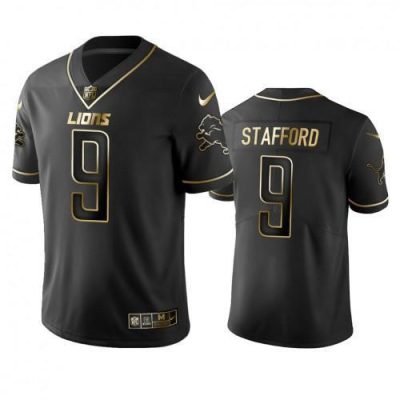Detroit Lions #9 Matthew Stafford Stitched NFL Vapor Untouchable Limited Black Golden Jersey