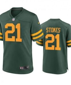 Green Bay Packers #21 Eric Stokes Nike Alternate Game Player Jersey - Green