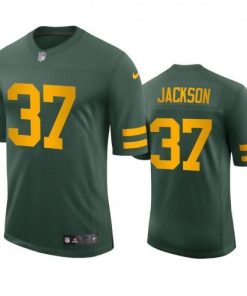 Green Bay Packers #37 Josh Jackson Nike Alternate Vapor Limited Player Jersey - Green