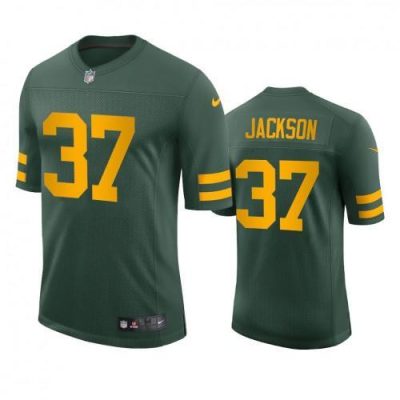 Green Bay Packers #37 Josh Jackson Nike Alternate Vapor Limited Player Jersey - Green