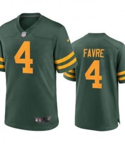 Green Bay Packers #4 Brett Favre Nike Alternate Game Player Jersey - Green