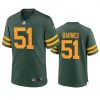 Green Bay Packers #51 Krys Barnes Nike Alternate Game Player Jersey - Green
