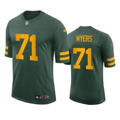 Green Bay Packers #71 Josh Myers Nike Alternate Vapor Limited Player Jersey - Green