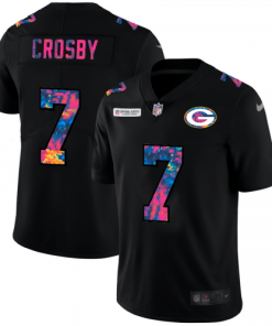 Green Bay Packers #7 Mason Crosby Nike Multi-Color Black 2020 Crucial Catch Vapor Untouchable Limited Jersey