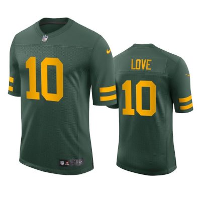 Green Bay Packers #10 Jordan Love Nike Alternate Vapor Limited Player Jersey - Green