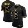 Green Bay Packers #12 Aaron Rodgers Nike 2020 Salute To Service Golden Jersey Black