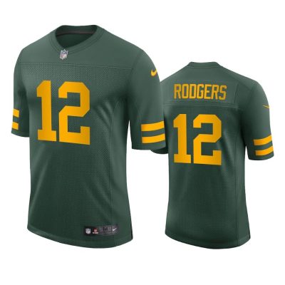 Green Bay Packers #12 Aaron Rodgers Nike Alternate Vapor Limited Player Jersey - Green