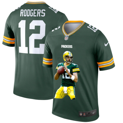 Green Bay Packers #12 Aaron Rodgers Nike Player Signature Moves Vapor Jersey Green
