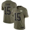 Green Bay Packers #15 Bart Starr Nike 2022 Salute To Service Limited Jersey - Olive