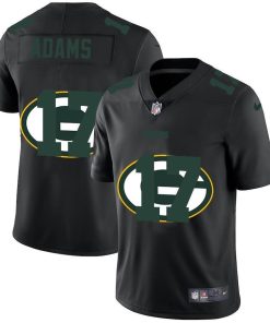 Green Bay Packers #17 Davante Adams Nike Team Logo Dual Overlap Jersey Black