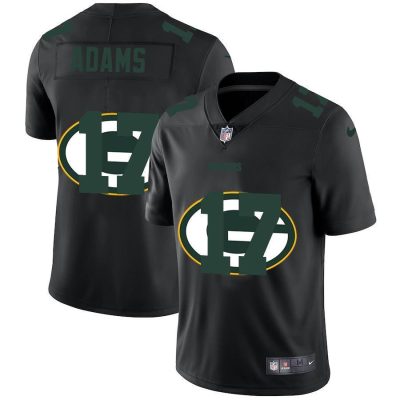 Green Bay Packers #17 Davante Adams Nike Team Logo Dual Overlap Jersey Black