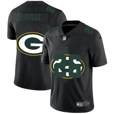 Green Bay Packers #26 Darnell Savage Jr. Nike Team Logo Dual Overlap Jersey Black