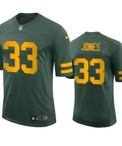 Green Bay Packers #33 Aaron Jones Nike Alternate Vapor Limited Player Jersey - Green