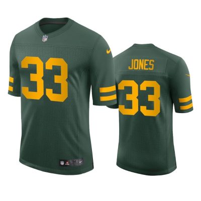 Green Bay Packers #33 Aaron Jones Nike Alternate Vapor Limited Player Jersey - Green