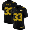 Green Bay Packers #33 Aaron Jones Nike Leopard Print Fashion Vapor Jersey Black