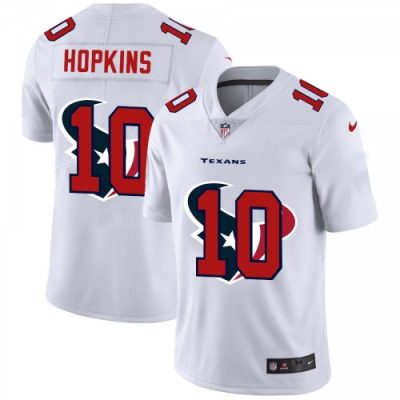 Houston Houston Texans #10 DeAndre Hopkins White Nike Team Logo Dual Overlap Jersey