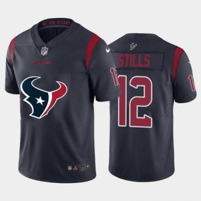 Houston Houston Texans #12 Kenny Stills Navy Blue Nike Big Team Logo Vapor Jersey