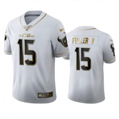 Houston Houston Texans #15 Will Fuller Nike White Golden Edition Vapor 100 Jersey