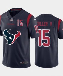 Houston Houston Texans #15 Will Fuller Navy Blue Nike Big Team Logo Player Vapor Jersey