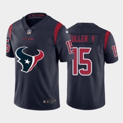 Houston Houston Texans #15 Will Fuller Navy Blue Nike Big Team Logo Vapor Jersey