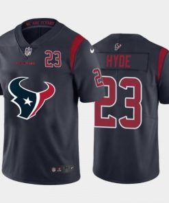 Houston Houston Texans #23 Carlos Hyde Navy Blue Nike Big Team Logo Player Vapor Jersey