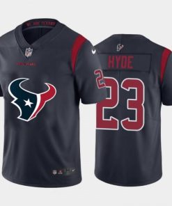 Houston Houston Texans #23 Carlos Hyde Navy Blue Nike Big Team Logo Vapor Jersey