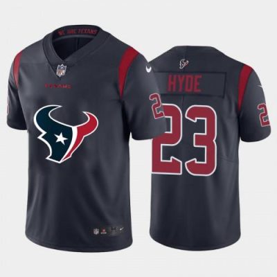 Houston Houston Texans #23 Carlos Hyde Navy Blue Nike Big Team Logo Vapor Jersey