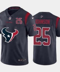 Houston Houston Texans #25 Duke Johnson Navy Blue Nike Big Team Logo Player Vapor Jersey
